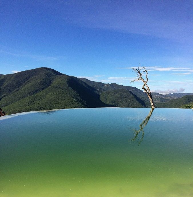 Мексика: Оахака, водопад Йерве Агуа