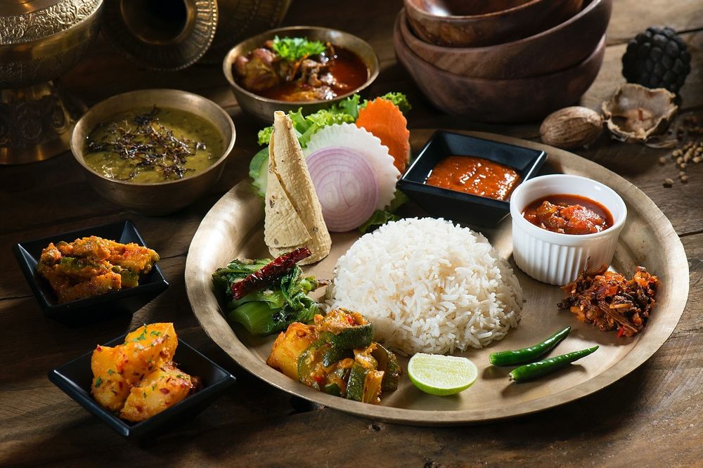 Непал: национальная кухня, Nepali Thali Set