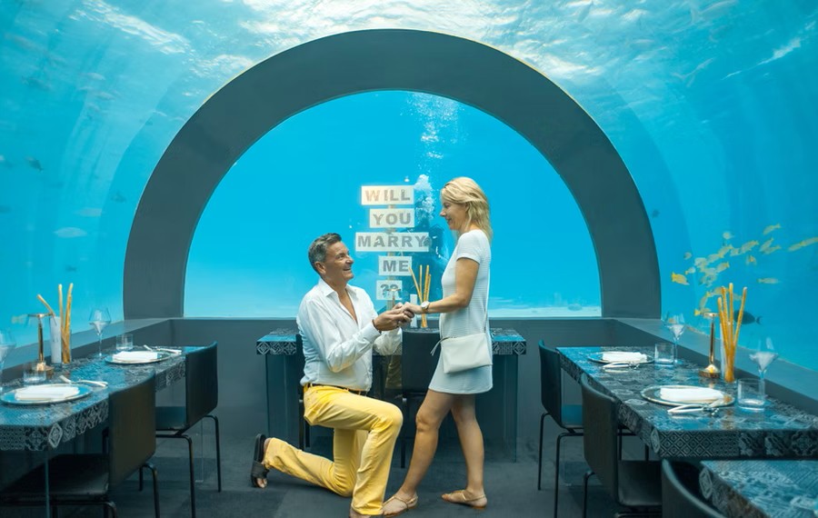 Мальдивы: You & Me Maldives 5*, подводный ресторан