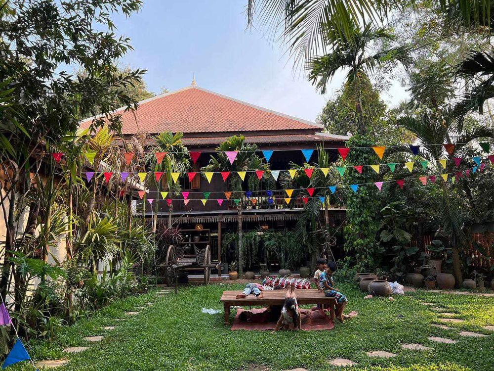 Камбоджа: Сиемреап, кхмерский дом