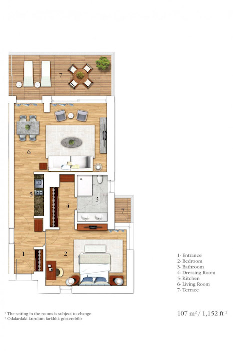 One Bedroom Apartment Sea View