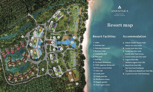Таиланд: Anantara Koh Yao Yai 5*, карта курорта