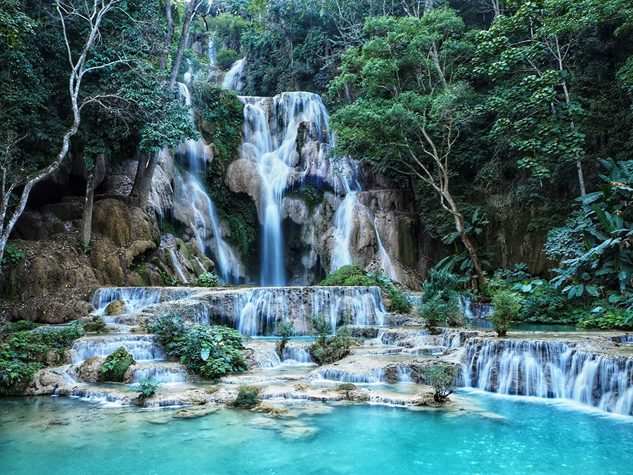 Лаос: Луанг Прабанг, водопад Куанг Си