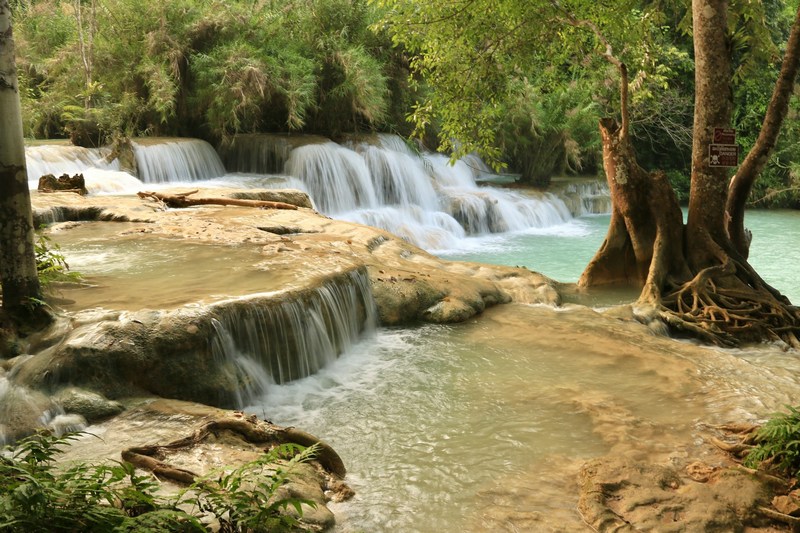 Лаос: водопад Куанг Си